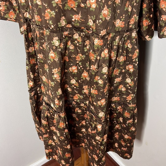 TUCKERNUCK Crawford Dress Floral Rosewood Chintz Oversize Flutter Sleeve NWT 3XL - Picture 10 of 14